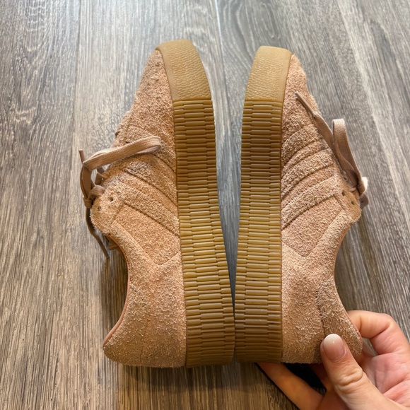 Adidas Samba Rose Women's Dusty Pink Suede Platform Sneakers - Picture 6 of 8